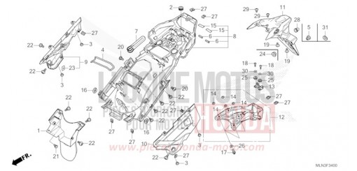 REAR FENDER CRF1100A3R de 2024